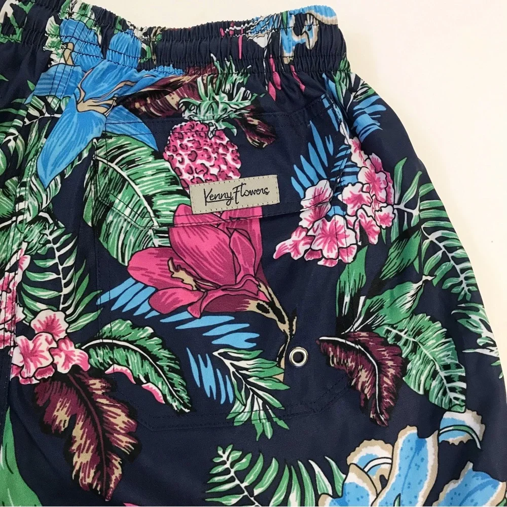 Kenny Flowers Men’s Floral Swim Trunks Size S